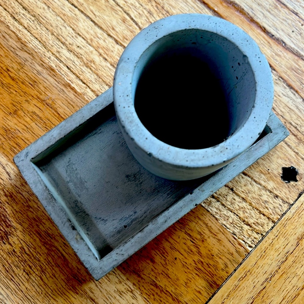 Concrete desk set